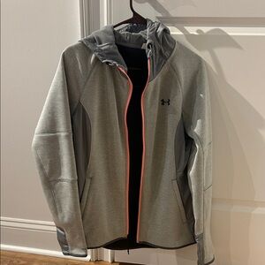 Under Armour Women's Gray Jacket with Pink Trim